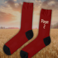 Briefe Spieler 2 in Beige auf Deep Red