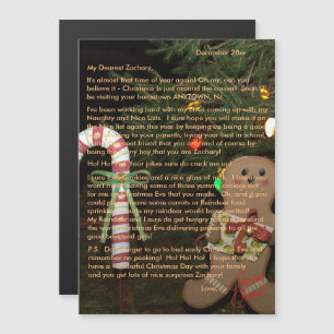 Briefe von Santa Gingerbread 5x7 Magnetkarte