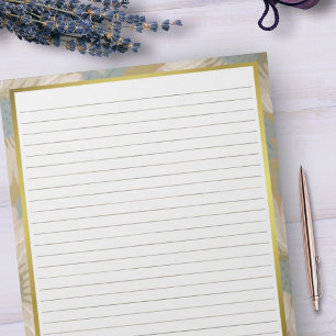 Briefgröße 8,5" x 11" braune Linien breit liniert Notizblock