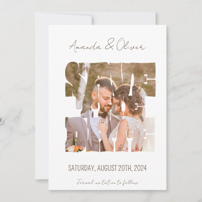 Briefing Liebe Story Foto Hochzeit Save The Date (Vorderseite)