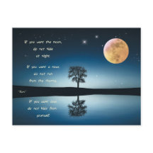 Briefkaart Rumi - Wenn du den Mond will