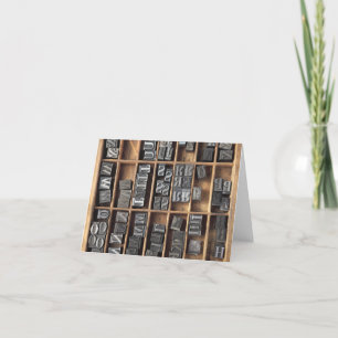 Briefkarte mit Letterpress-Metallsatz Karte