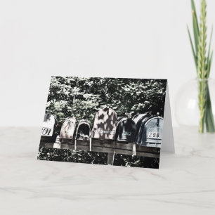 Briefkästen auf dem Weinberg Gruß Karte