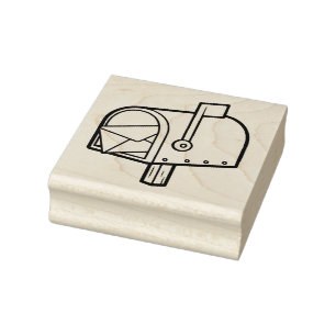 Briefkasten mit einem Umschlag Gummistempel