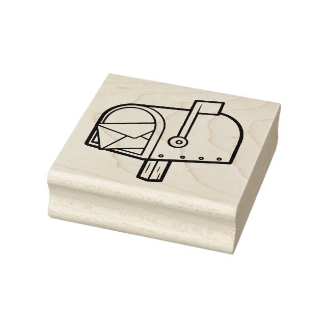 Briefkasten mit einem Umschlag Gummistempel (Stempel)