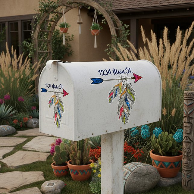 Briefkastenaufkleber für Pfeil und Federn Aufkleber (Von Creator hochgeladen)