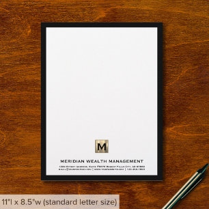 Briefkopf für den Finanzplaner Luxury Gold Monogra
