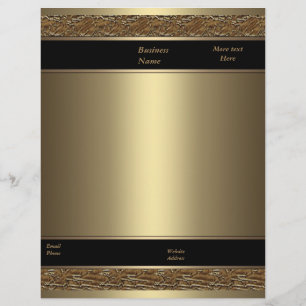 Briefkopf Geschäft Braun Metall Bronze Gold