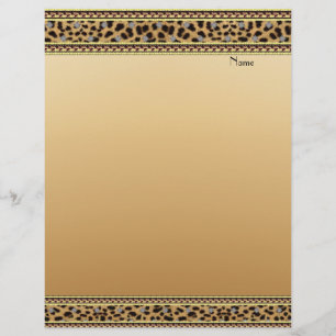Briefkopf Gold Leopard-Rahmen
