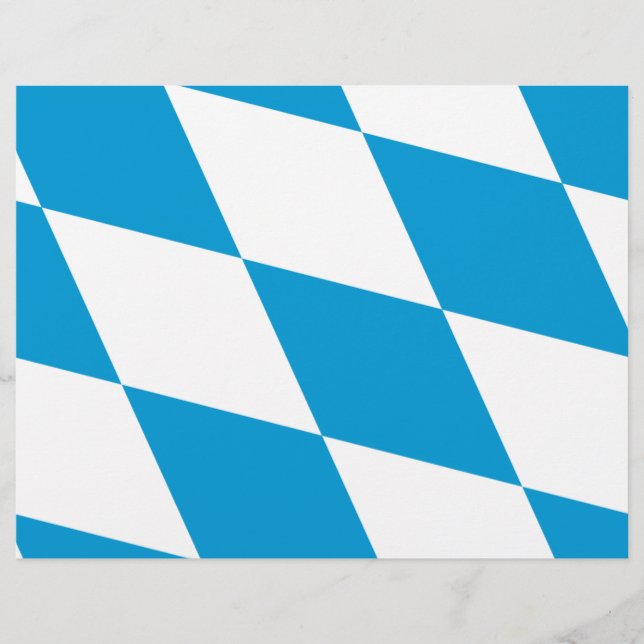 Briefkopf mit der Flagge Bayerns, Deutschland (Vorderseite)