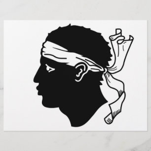 Briefkopf mit der Flagge Korsikas, Frankreich