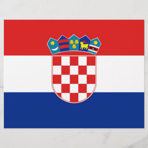 Briefkopf mit der Flagge Kroatiens
