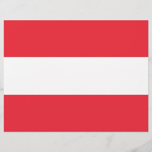Briefkopf mit der Flagge Österreichs (Vorderseite)