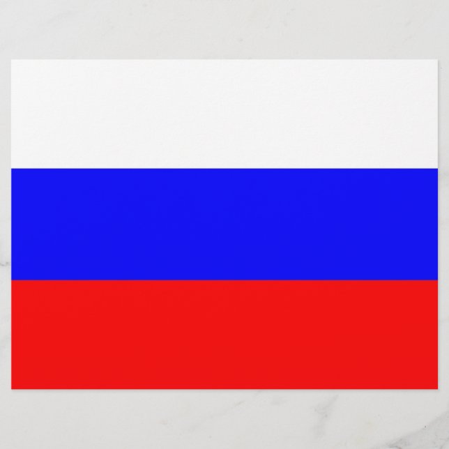 Briefkopf mit der Flagge Russlands (Vorderseite)