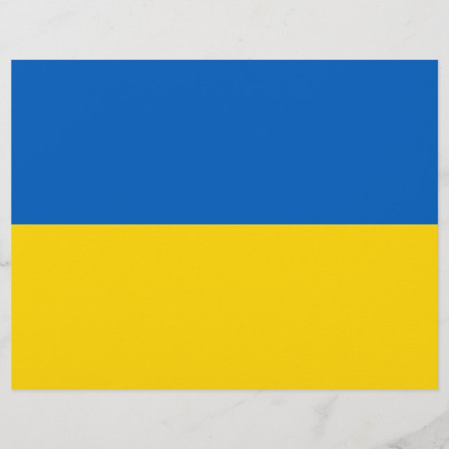 Briefkopf mit Flagge der Ukraine (Vorderseite)