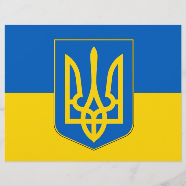 Briefkopf mit Flagge der Ukraine (Vorderseite)