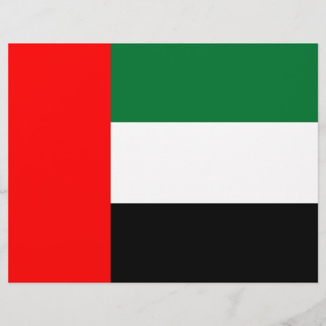 Briefkopf mit Flagge der Vereinigten Arabischen Em (Vorderseite)
