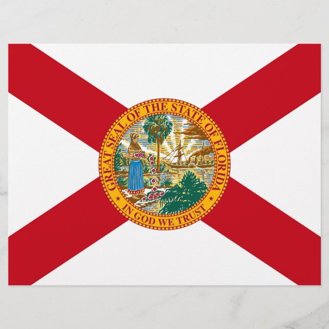 Briefkopf mit Flagge Floridas, USA (Vorderseite)