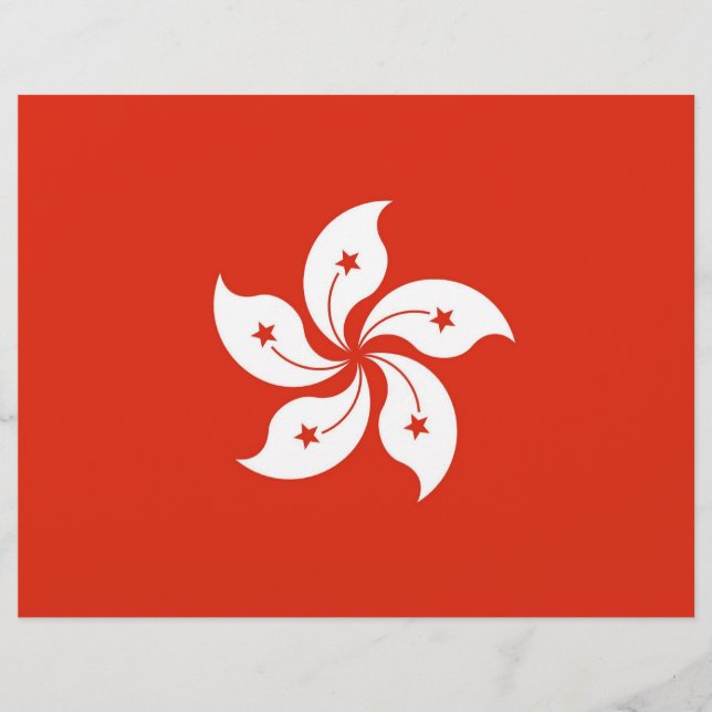 Briefkopf mit Flagge Hongkongs, China (Vorderseite)