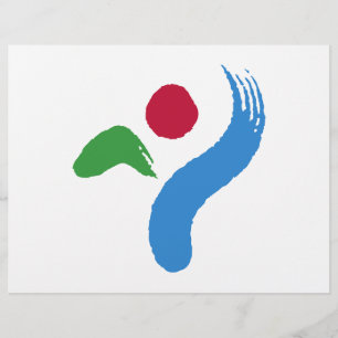 Briefkopf mit Flagge in Seoul, Südkorea