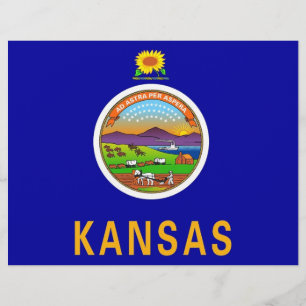 Briefkopf mit Flagge Kansas, USA