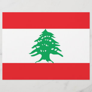 Briefkopf mit Flagge Libanons
