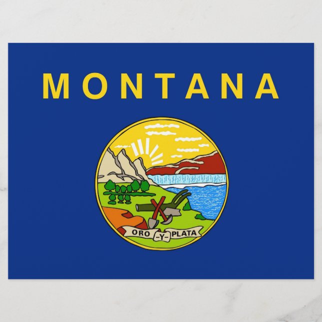 Briefkopf mit Flagge Montana, USA (Vorderseite)