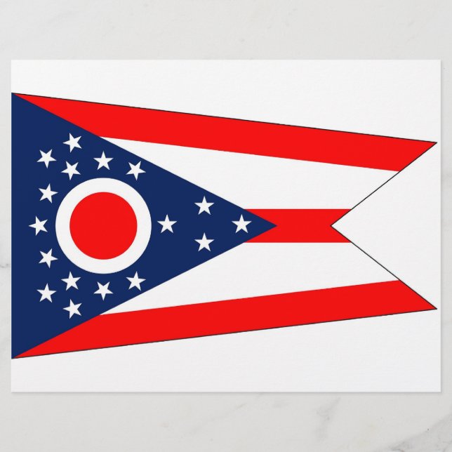 Briefkopf mit Flagge Ohio, USA (Vorderseite)