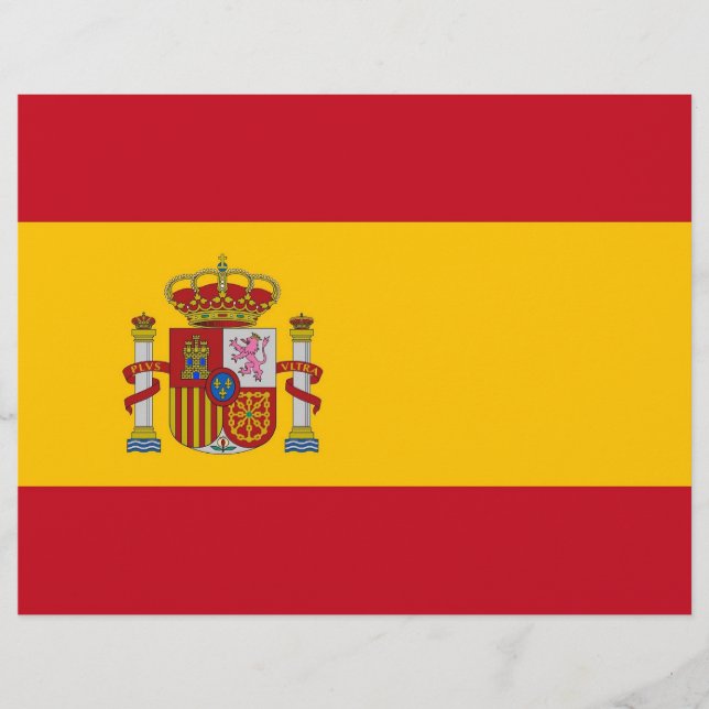 Briefkopf mit Flagge Spaniens (Vorderseite)