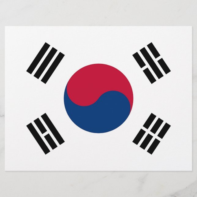 Briefkopf mit Flagge Südkoreas (Vorderseite)