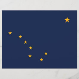 Briefkopf mit Flagge von Alaska, USA
