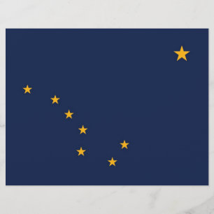 Briefkopf mit Flagge von Alaska, USA