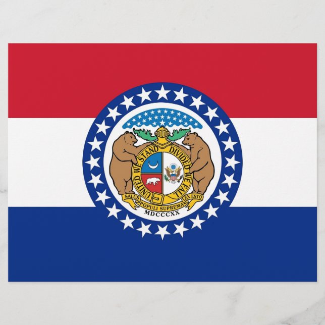 Briefkopf mit Flagge von Missouri, USA (Vorderseite)