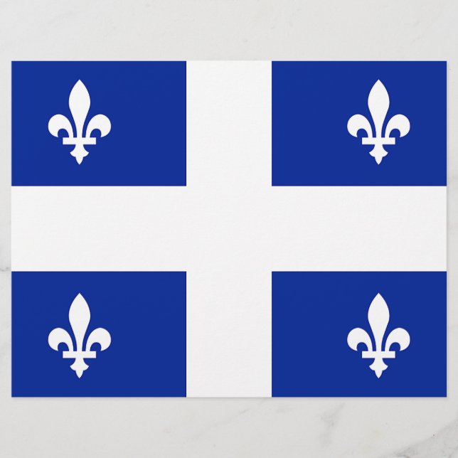 Briefkopf mit Flagge von Québec, Kanada (Vorderseite)