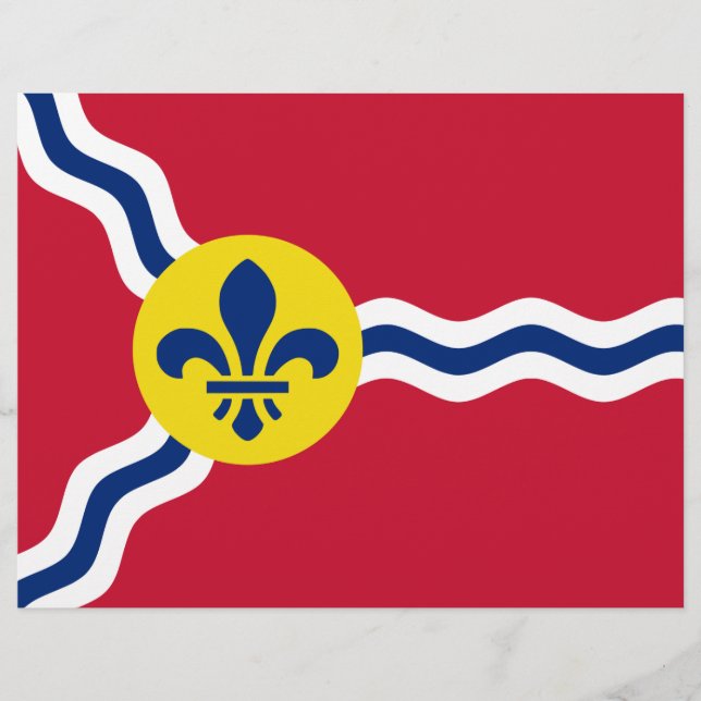 Briefkopf mit Flagge von St. Louis, Missouri (Vorderseite)
