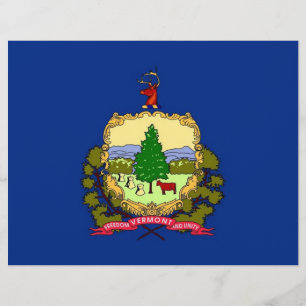 Briefkopf mit Flagge von Vermont, USA
