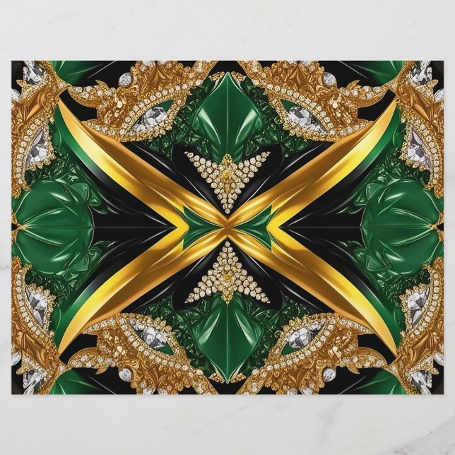 Briefkopf mit jamaikanischem Farbdesign (Vorderseite)