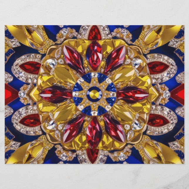 Briefkopf mit kolumbianischer Farbgestaltung (Vorderseite)