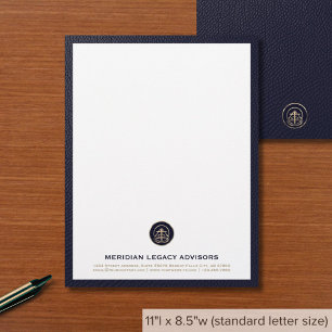Briefkopf mit Navy-Frame-Zeichen für kundenspezifi
