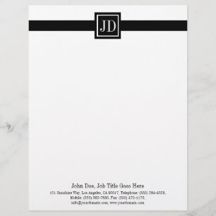Briefkopf-Monogramm-Matching-Visitenkarte Briefkopf