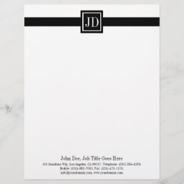 Briefkopf-Monogramm-Matching-Visitenkarte Briefkopf