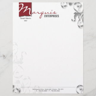 Briefkopf Papier - Firmen CEO Monogramm Rot
