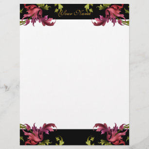 Briefkopf Vintage Schwarz Gold und Rosa 2