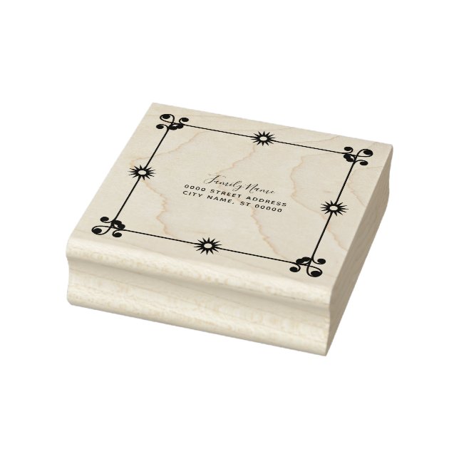 Briefmarke aus dekorativem Blumenkautschuk Gummistempel (Stempel)