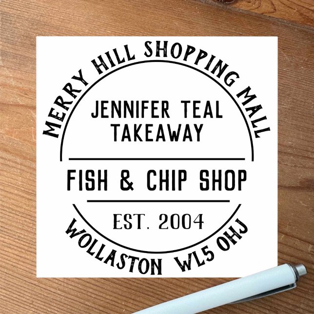 Briefmarke aus Fisch und Chip Gummistempel (Von Creator hochgeladen)