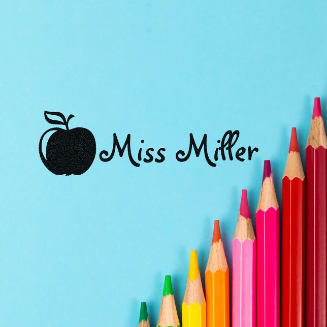 Briefmarke aus Gummi für den Lehrer mit dem Namen  Gummistempel (Von Creator hochgeladen)