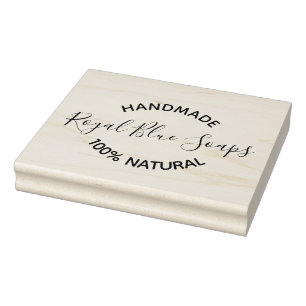 Briefmarke aus Gummi - Handmade-Soaps - Firmenname Gummistempel