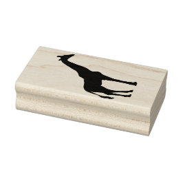 Briefmarke aus Holz - Giraffe Gummistempel
