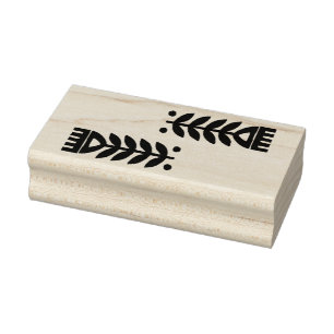 Briefmarke aus Holz - Skandinavische Volkskunst Bl Gummistempel