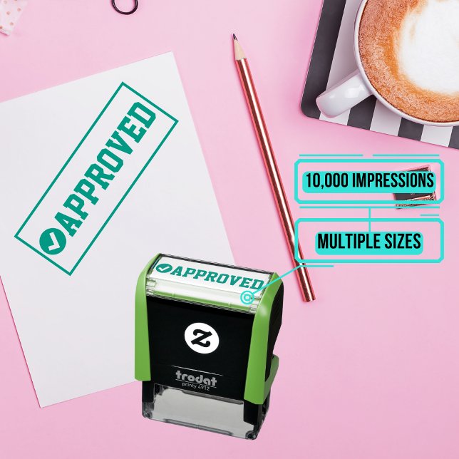 Briefmarke aus Kautschuk - genehmigt Permastempel (Use this stamp to approve/decline invoices or other documents.)